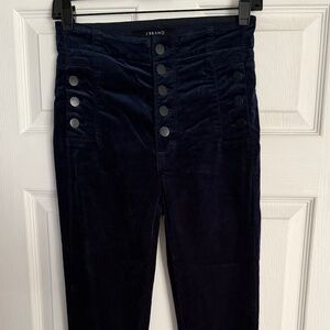 J BRAND Natasha Night Out Blue Velvet Denim Size 25
